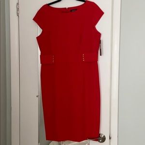 Tahari red dress